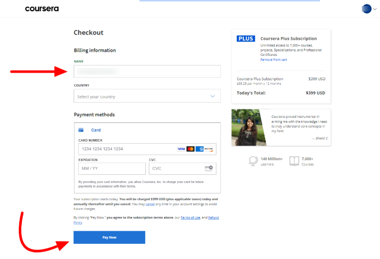 Coursera Plus subscription purchases Coursera Plus subscription purchases