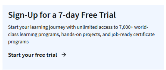 Signup FOr Coursera Free Trial Signup FOr Coursera Free Trial