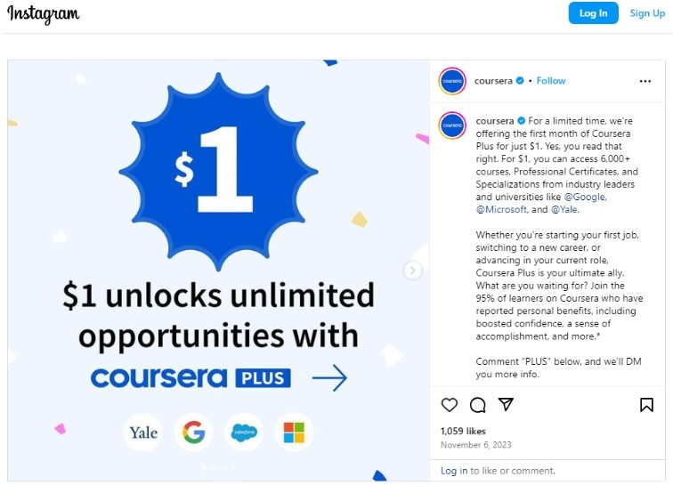 Coursera $1 Offer